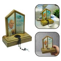 Capela Oração De Mesa Com Terço São João Paulo II Capela Oração De Mesa Com Terço São João Paulo II