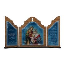 Capela Oração Sagrada Família com Porta Aberta 17 cm - Armazém Católico
