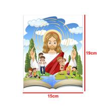 Capela Oratório Arabesco com Imagem Jesus Cristo 2 25x18x31 Mdf Madeira Imbuia