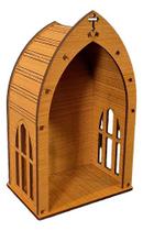 Capela Oratório Madeira Marrom Imagem Católica 19cm ! Capela Oratório Madeira Marrom Imagem Católica 19cm !
