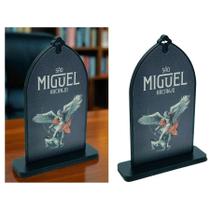 Capela Oratório São Miguel Arcanjo Madeira 16 cm Capela Oratório São Miguel Arcanjo Madeira 16 cm