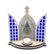 Capela Oratório Vitral Nossa Senhora Aparecida Com Porta Vela Capela Oratório Vitral Nossa Senhora Aparecida Com Porta Vela