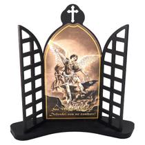 Capela São Miguel Arcanjo Vintage Madeira 18 cm