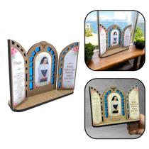 Capela Vitral Santa Dulce Marfim Com Porta