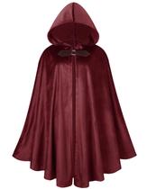 Capelete de veludo renascentista Cloak GRAJTCIN para mulheres 39 cm vermelho Capelete de veludo renascentista Cloak GRAJTCIN para mulheres 39 cm vermelho