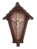 Capelinha c/ Jesus Crucificado Resina - 18 cm - Santinhos do Brasil