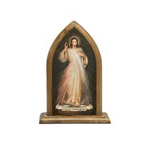 Capelinha Jesus Misericordioso Madeira 14 cm - FORNECEDOR 1