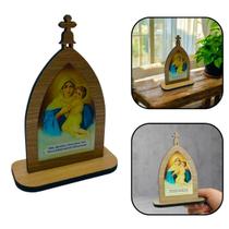Capelinha Mãe Rainha Madeira Marfim 15 cm Capelinha Mãe Rainha Madeira Marfim 15 cm