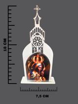 Capelinha Para Oratório Nossa Senhora Aparecida 18cm em mdf Artesanal Capelinha Para Oratório Nossa Senhora Aparecida 18cm em mdf Artesanal