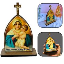 Capelinha Peregrina Mãe Rainha Madeira 14 cm Capelinha Peregrina Mãe Rainha Madeira 14 cm