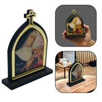 Capelinha Santa Rita de Cássia Madeira 14 cm