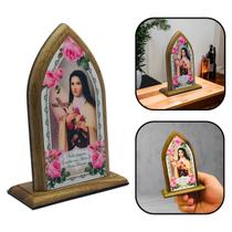 Capelinha Santa Terezinha do Menino Jesus Madeira 14 cm