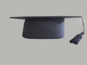 Capelo de Formatura na cor preta - Chapéu