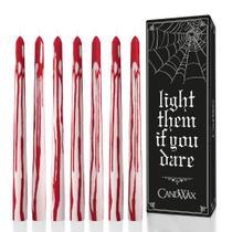 Caper Candles CANDWAX Blood White, 30 cm, conjunto de 12 de Halloween