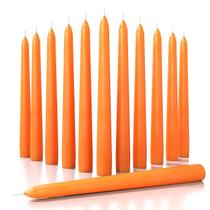 Caper Candles CANDWAX Orange, 20 cm, conjunto de 12, sem gotejamento, sem perfume