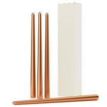 Caper Candles Pickood Metallic Copper 30 cm, conjunto de 4
