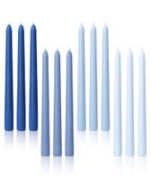 Caper Candles Viyffo Blue 25 cm, conjunto de 12 para casamento sem perfume