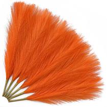 Capim artificial dos pampas Serwalin Faux Orange 6 hastes 45 cm