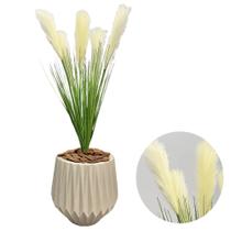 Capim Dos Pampas Artificial Pluma Grande Vaso Planta Arranjo