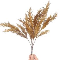 Capim Outonado Marrom Planta Artificial 38Cm Decorativo