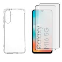 Capinha + 2 Película Vidro 3D Compatível Para Galaxy M16 5G Capinha + 2 Película Vidro 3D Compatível Para Galaxy M16 5G