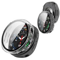 Capinha acrilica com tela de vidro para G. Watch 8 44mm 2025 Case G. Watch 8 44mm:Transparente Capinha acrilica com tela de vidro para G. Watch 8 44mm 2025 Case G. Watch 8 44mm:Transparente