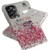 Capinha Anti impacto Chuva de Coração Para Samsung Galaxy A23(5G)
