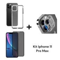 Capinha Anti Impacto + Película 3D De Vidro + Película de Câmera para Iphone 11 PRO MAX Capinha Anti Impacto + Película 3D De Vidro + Película de Câmera para Iphone 11 PRO MAX