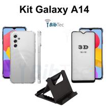 Capinha Anti Impacto + Película 3D de Vidro + Suporte de Mesa para Samsung Galaxy A14