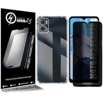 Capinha Anti impacto + Película Privacidade Compatível Moto E22 XT2239 6.5 - Cell In Power25