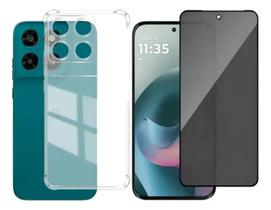 Capinha Anti Impactos + Película Privativa Vidro 3D Para Moto G67 5g Capinha Anti Impactos + Película Privativa Vidro 3D Para Moto G67 5g