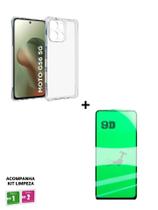 Capinha Anti Impactos + Película Protetora de Cerâmica 9D Flexível para Moto G56 5G