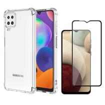 Capinha Anti Quedas Samsung Galaxy A12 + Película 3D Tela Inteira Vidro