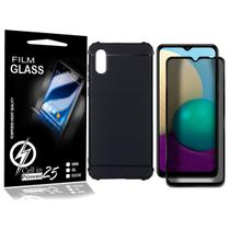 Capinha Anti Shock Emborrachada + Película Privacidade Para Galaxy A02 A022 6.5 - Cell In Power25 Capinha Anti Shock Emborrachada + Película Privacidade Para Galaxy A02 A022 6.5 - Cell In Power25