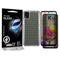 Capinha Anti-shock + Película Privacidade P/ LG K52 LMK420BMW - Cell In Power25 Capinha Anti-shock + Película Privacidade P/ LG K52 LMK420BMW - Cell In Power25