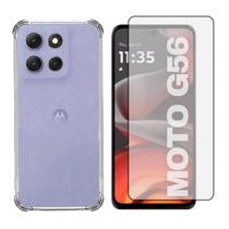 Capinha Anti Shock + Película Vidro Compatível Para Moto G56