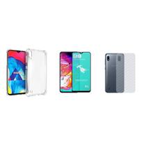 Capinha Antichoque e Pelicula Gel 9D e Traseira Samsung M10