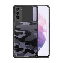 Capinha Camuflada Com Proteção Câmera Deslizante Para Samsung Galaxy S30 + / S21 +