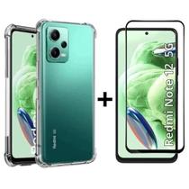 Capinha Capa Anti Impacto para Redmi Note 12 5G + Película 3D de Vidro Frontal com Kit Aplicação