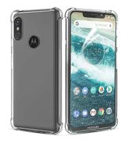 Capinha Capa Anti Queda Motorola One 5.9 + Pelicula Vidro 3d Capinha Capa Anti Queda Motorola One 5.9 + Pelicula Vidro 3d