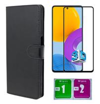 Capinha Capa Carteira + Pelicula Vidro 3d Para Galaxy M52