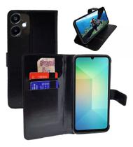 Capinha Capa Celular Carteira para Samsung Galaxy A06 A065 Tela 6.7 Preta
