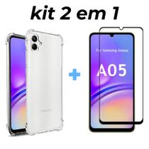 Capinha Capa Compativel Com Galaxy A05 Reforçada + Película 9D Vidro Proteção Completa Capinha Capa Compativel Com Galaxy A05 Reforçada + Película 9D Vidro Proteção Completa