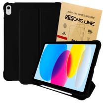 Capinha Capa Compatível com Ipad 10 10.9 2022 Case Smart Suporte Pencil Anti Impacto Resistente + Pelicula de Vidro