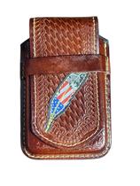 Capinha capa de celular estampada couro legitimo estilo country