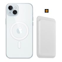 Capinha Capa MagSafe + Carteira Magsafe Compatível iPhone 15 / 15 Pro / 15 Pro Max e Plus - Magnetic Wireless