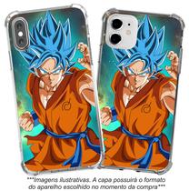 Capinha Capa para celular Iphone X XS XR XS Max Dragon Ball Z Goku Blue DRB4V