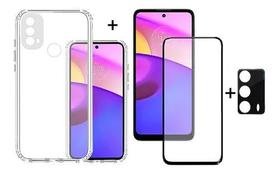 Capinha Capa Transparente + Pelicula 3d + Camera Para Moto E40 Capinha Capa Transparente + Pelicula 3d + Camera Para Moto E40