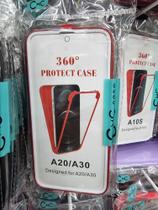 Capinha Case 360 Graus Frente TRANSPARENTE Verso CORES SAMSUNG A20 / A30 - capas, protetores e películas