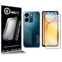 Capinha Case Anti Impacto Transparente + Película Full 3d Para Redmi 13C 6.74 - Cell In Power25 Capinha Case Anti Impacto Transparente + Película Full 3d Para Redmi 13C 6.74 - Cell In Power25